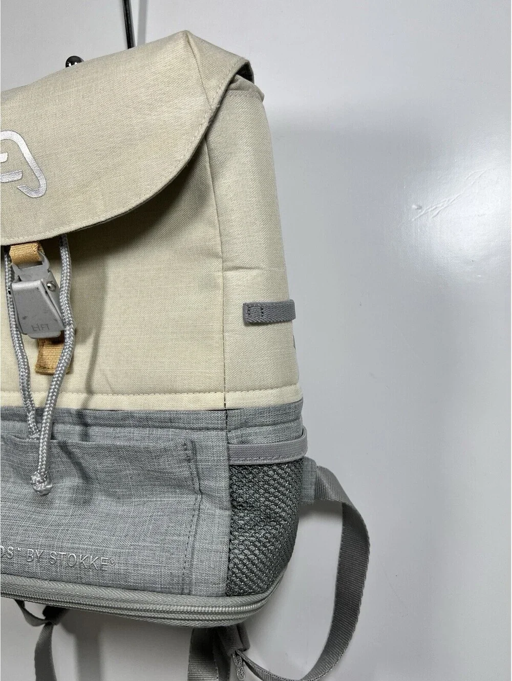JetKids By Stokke Crew Backpack Gray And Tan Expandable Clean